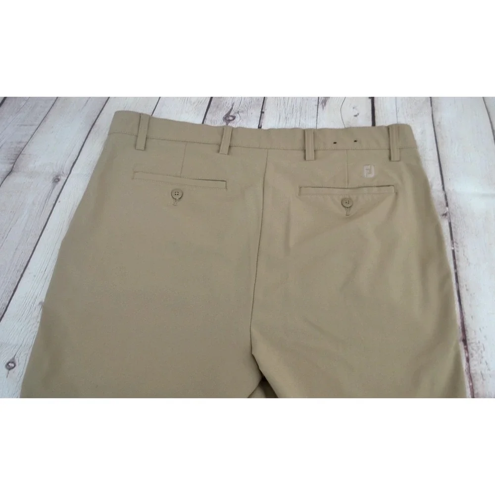 FOOTJOY Men's Flat‎ Front Casual Performance Golf Pants SIZE 36/34 Tan